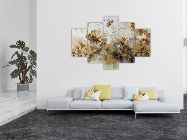 Kép - Absztrakt virágos festmény (150x105 cm)