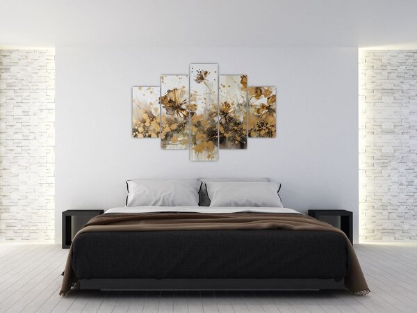 Kép - Absztrakt virágos festmény (150x105 cm)