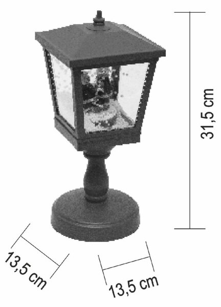 HOME LFS315 havazó lámpás, 8 dallam, 2db hidegfehér LED, elemes tápellátás, beltéri kivitel