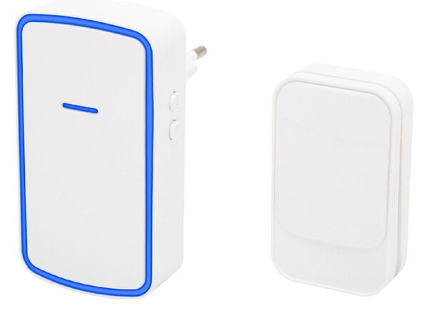 HOME DBK1002AC vezeték nélküli csengő, 100m hatótáv, 38 dallam, fényjelzés, IP68, szabályozható hangerő, fényjelzés