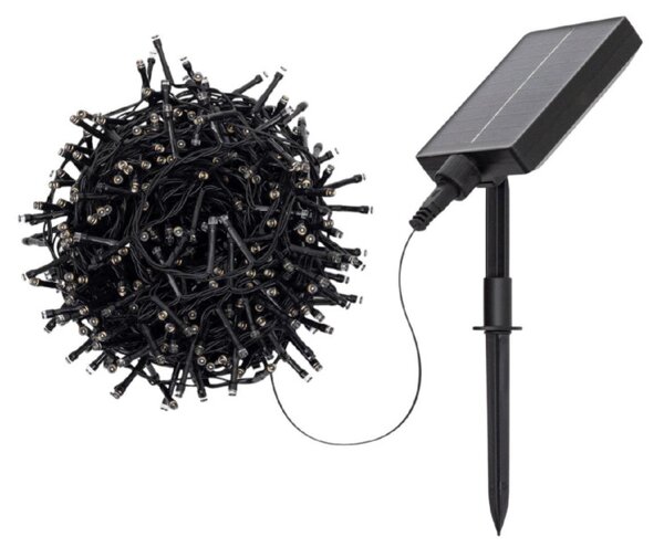 HOME SLC240WW napelemes fényfüzér, 240db melegfehér LED, 6 méter, 8 program, kül- és beltéri kivitel
