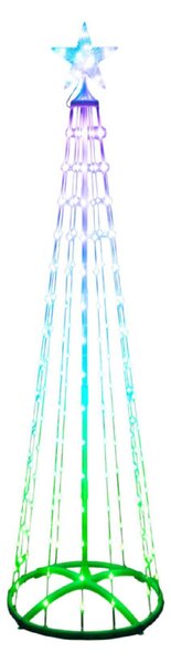 HOME SMF180 smart RGB műfenyő, 180 cm magas, 190 db RGB micro LED, távirányítható, kül- és beltéri kivitel