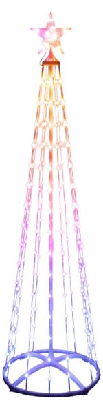 HOME SMF180 smart RGB műfenyő, 180 cm magas, 190 db RGB micro LED, távirányítható, kül- és beltéri kivitel
