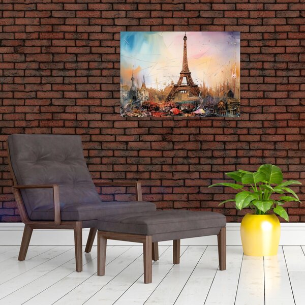 Kép - Az Eiffel-torony festménye (70x50 cm)
