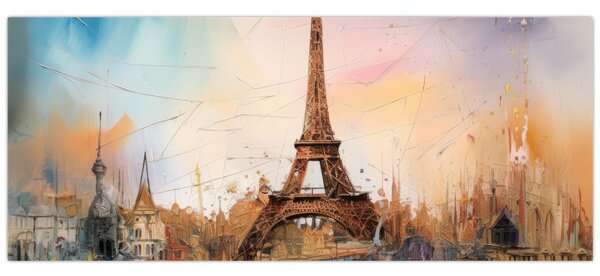 Kép - Az Eiffel-torony festménye (120x50 cm)