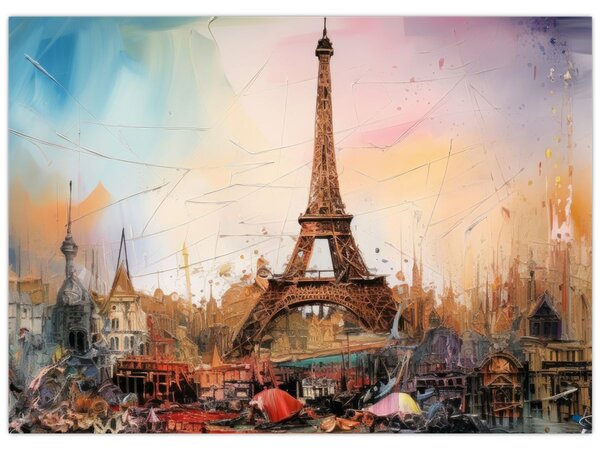 Kép - Az Eiffel-torony festménye (70x50 cm)