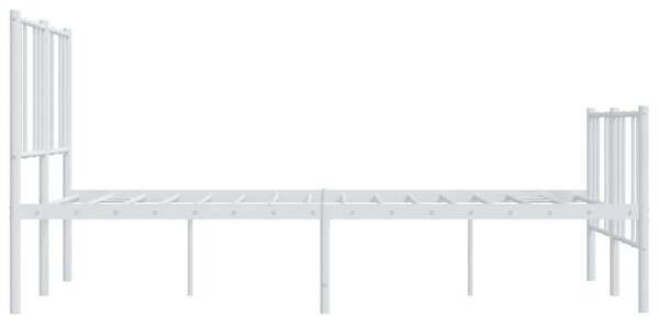 VidaXL fehér fém ágykeret fej- és lábtámlával 160x200 cm