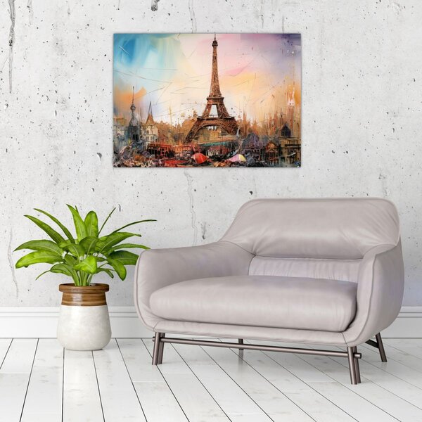 Kép - Az Eiffel-torony festménye (70x50 cm)