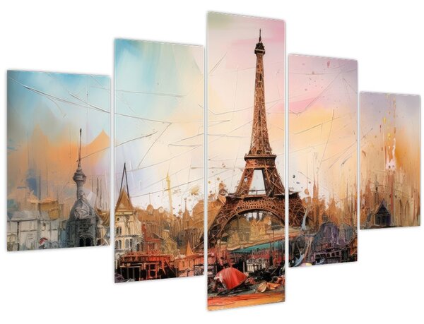 Kép - Az Eiffel-torony festménye (150x105 cm)