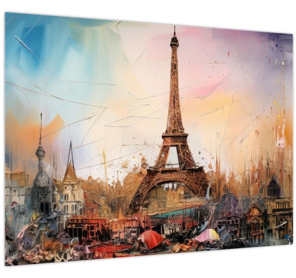 Kép - Az Eiffel-torony festménye (70x50 cm)