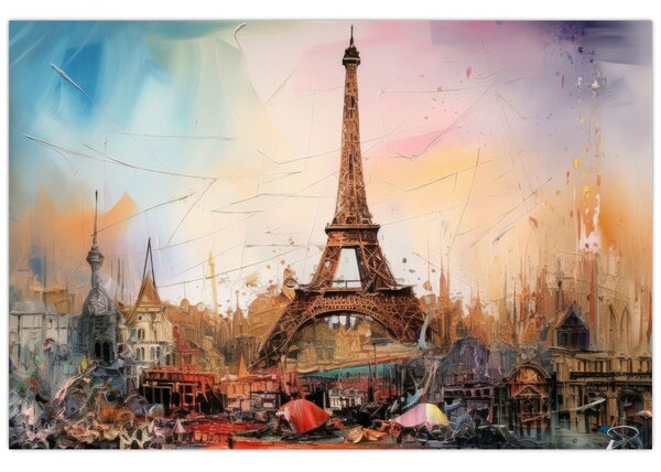 Kép - Az Eiffel-torony festménye (90x60 cm)