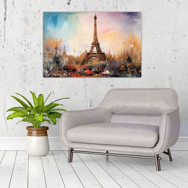 Kép - Az Eiffel-torony festménye (90x60 cm)
