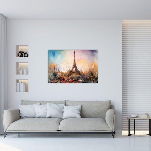 Kép - Az Eiffel-torony festménye (90x60 cm)