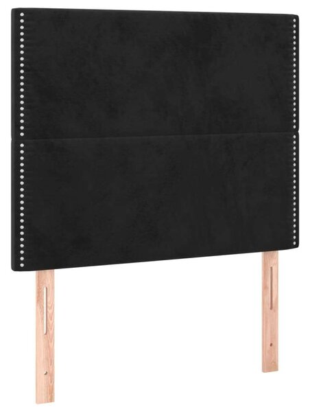 VidaXL - Fekete Bársony Ágy - 100x200 cm