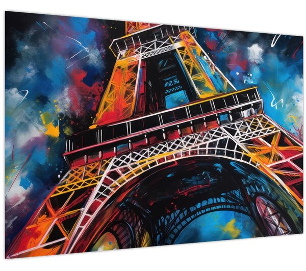 Kép - Az Eiffel-torony festménye II. (90x60 cm)