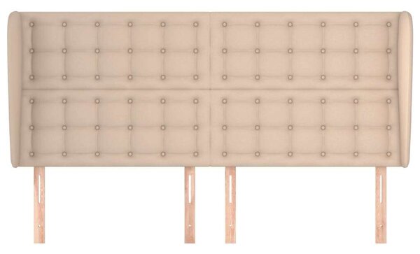 VidaXL cappuccino műbőr fejtámla szárnyakkal 183x23x118/128 cm