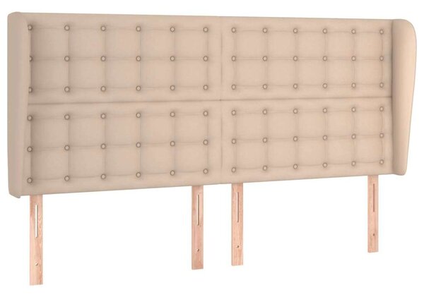 VidaXL cappuccino műbőr fejtámla szárnyakkal 183x23x118/128 cm