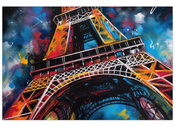 Kép - Az Eiffel-torony festménye II. (90x60 cm)