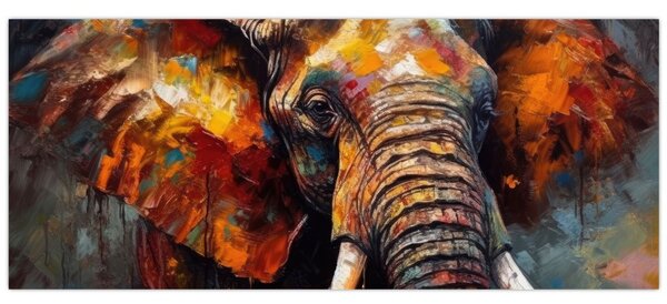 Kép - Egy elefánt festése (120x50 cm)