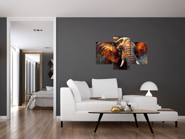 Kép - Egy elefánt festése (90x60 cm)
