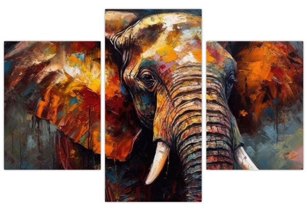 Kép - Egy elefánt festése (90x60 cm)