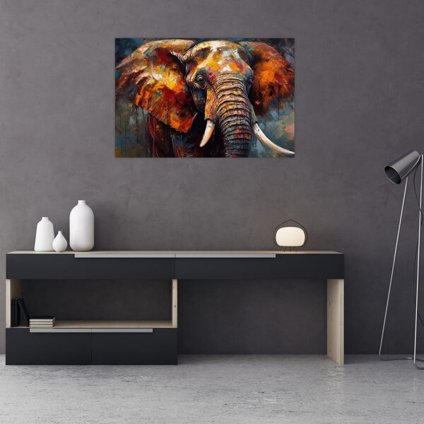 Kép - Egy elefánt festése (90x60 cm)
