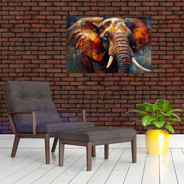 Kép - Egy elefánt festése (90x60 cm)