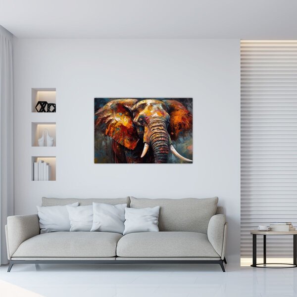 Kép - Egy elefánt festése (90x60 cm)