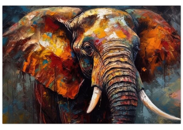 Kép - Egy elefánt festése (90x60 cm)