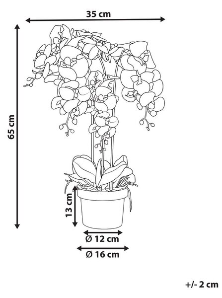 Műnövény ORCHID 65 cm Fehér