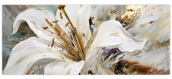 Kép - Absztrakció liliommal (120x50 cm)