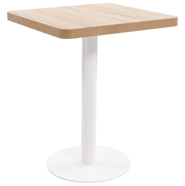 Világosbarna MDF bisztróasztal 60 x 60 cm