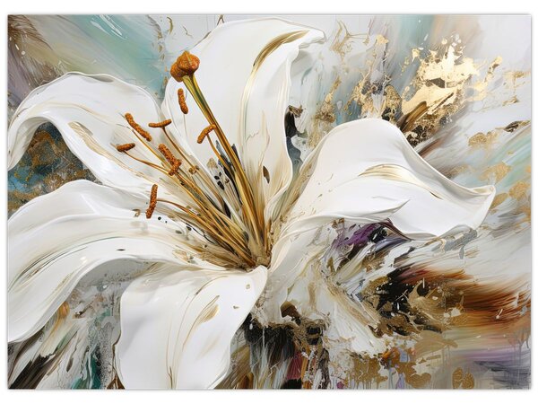 Kép - Absztrakció liliommal (70x50 cm)