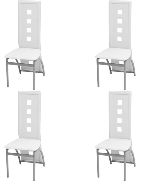 4 db fehér műbőr étkezőszék
