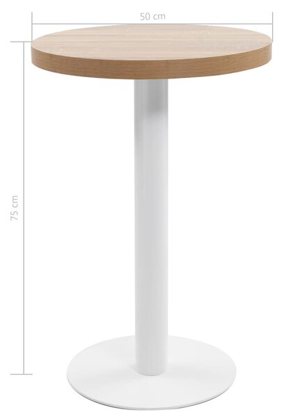 Világosbarna MDF bisztróasztal 50 cm