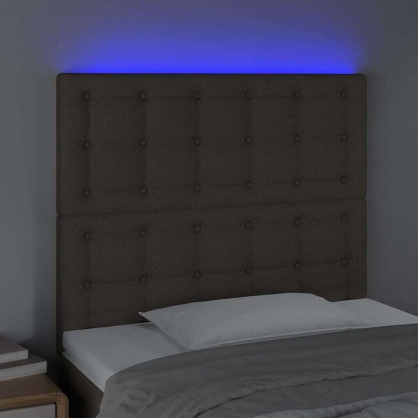 VidaXL tópszínű szövet LED-es fejtámla 90x5x118/128 cm