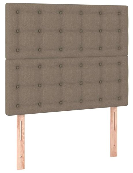 VidaXL tópszínű szövet LED-es fejtámla 90x5x118/128 cm