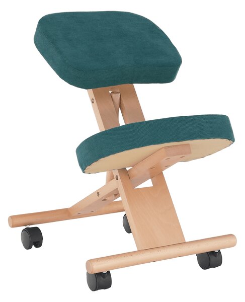 KONDELA Ergonomikus térdelőszék, kerozin/bükkfa, FLONET