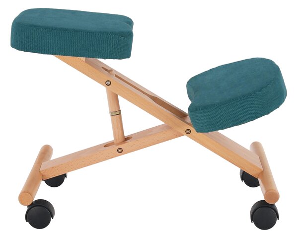 KONDELA Ergonomikus térdelőszék, kerozin/bükkfa, FLONET