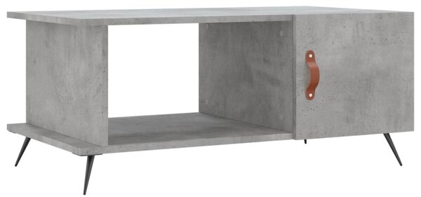 Betonszürke szerelt fa dohányzóasztal 90 x 50 x 40 cm