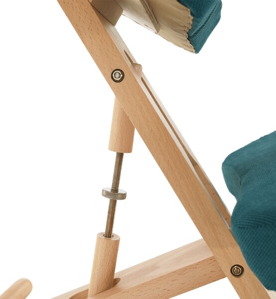 KONDELA Ergonomikus térdelőszék, kerozin/bükkfa, FLONET