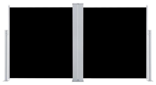 Fekete behúzható oldalsó napellenző 120 x 600 cm