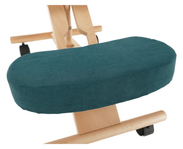 KONDELA Ergonomikus térdelőszék, kerozin/bükkfa, FLONET