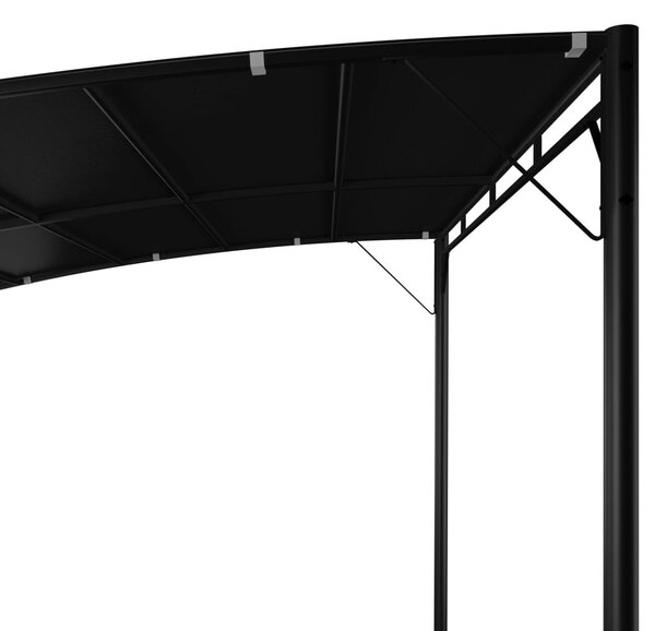 Antracitszürke kerti napellenző 3 x 3 x 2,55 m