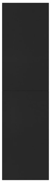 Fekete szerelt fa könyvszekrény/térelválasztó 155 x 24 x 160 cm