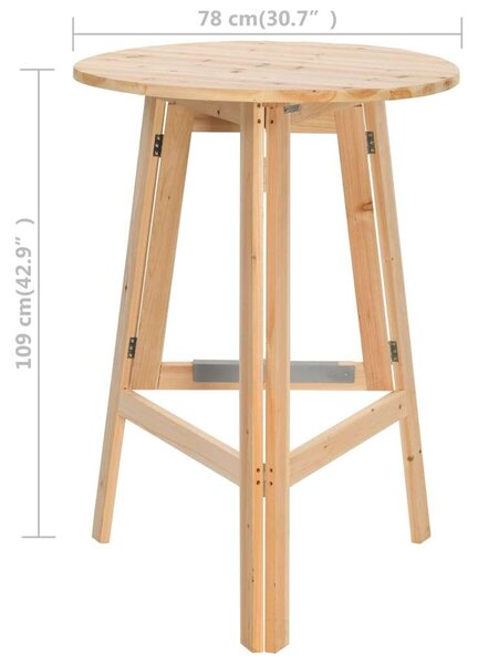 VidaXL összecsukható fenyőfa bárasztal 78 cm