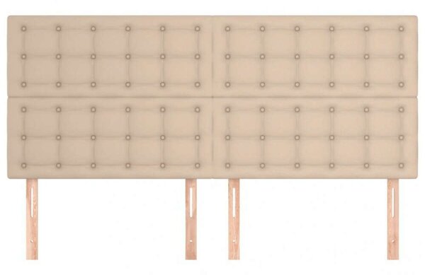 VidaXL 4 db cappuccino színű műbőr fejtámla 90 x 5 x 78/88 cm