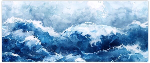 Kép - A tenger illusztrációja (120x50 cm)