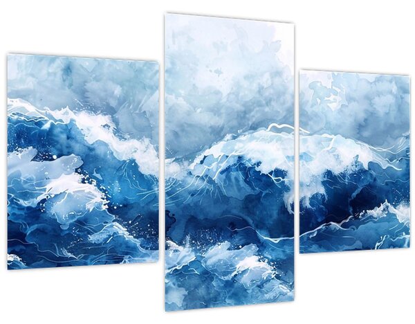 Kép - A tenger illusztrációja (90x60 cm)