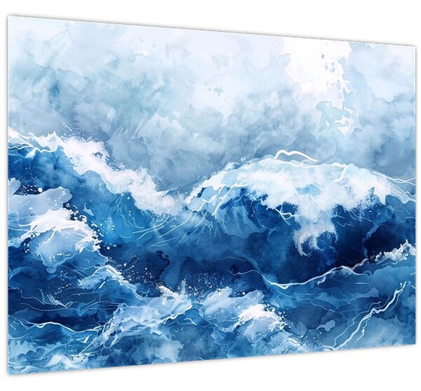 Kép - A tenger illusztrációja (70x50 cm)